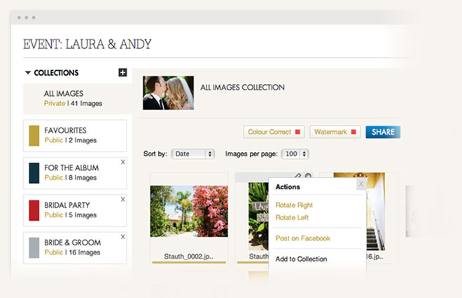Upload and organise your images