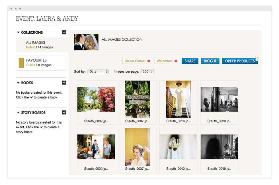 Upload and organise your images